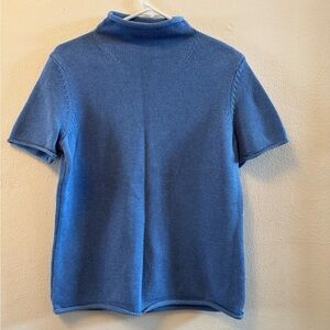 EUC Crazy Horse by Liz Claiborne 100% Cotton Short Sleeve Knit Sweater Size M
